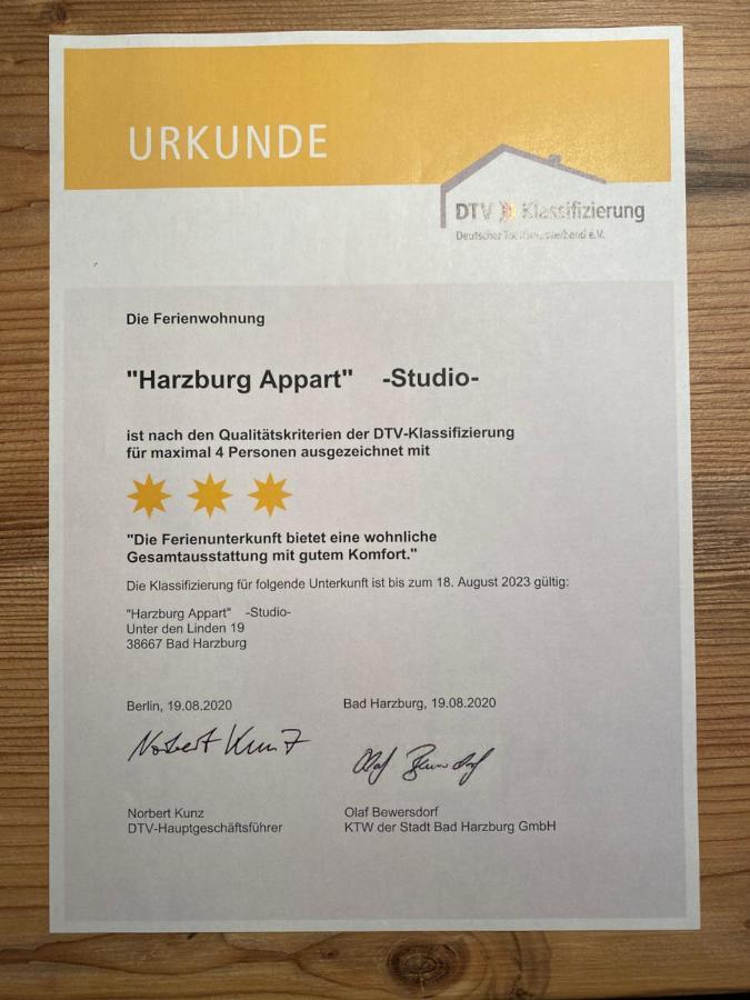 شقة Harzburg Appart Unter Den Linden 19 باد هازبرغ المظهر الخارجي الصورة